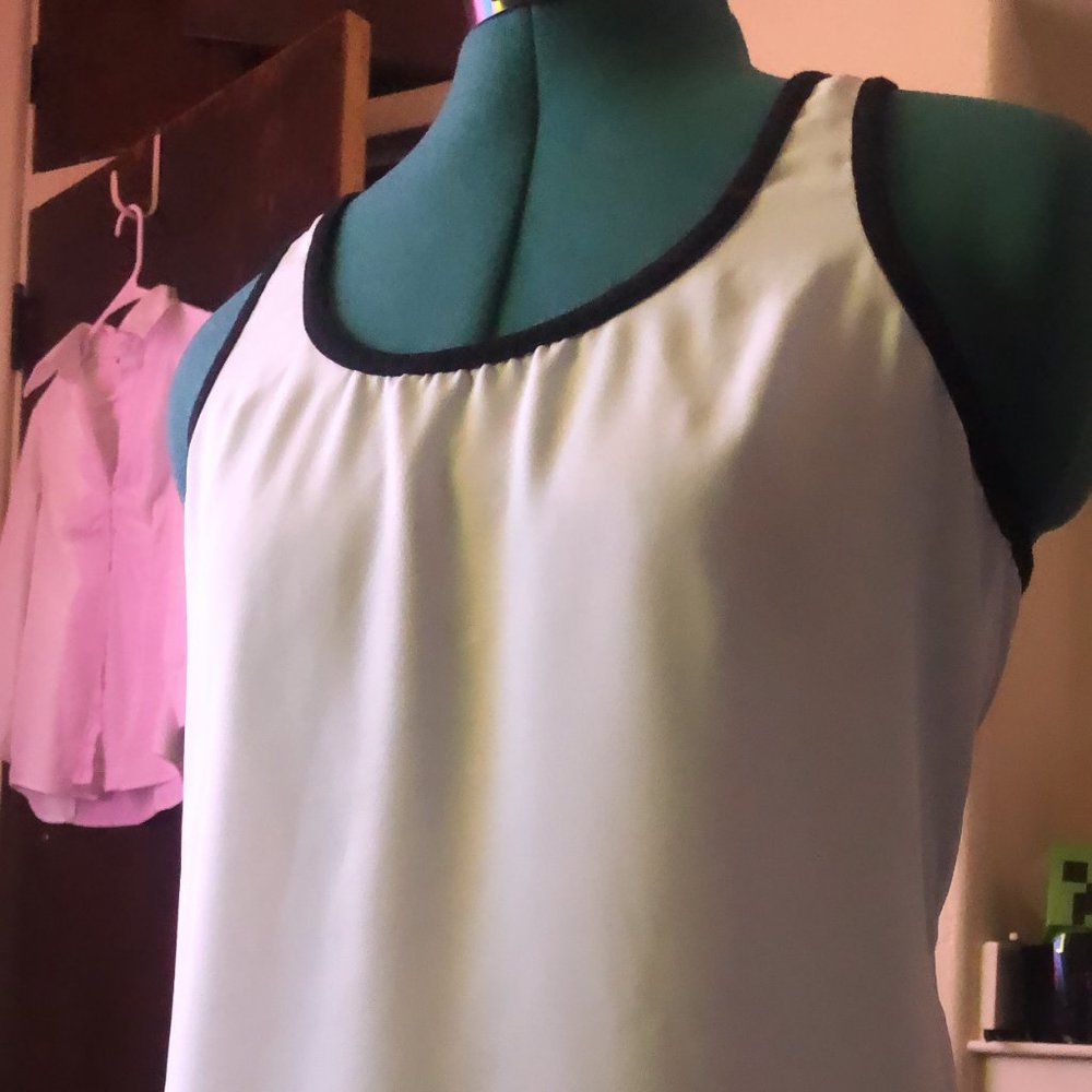 White Flowy Tank Top